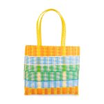 Rayas Multi-Colored Recycled Plastic Basket Bag - Loco Citrus