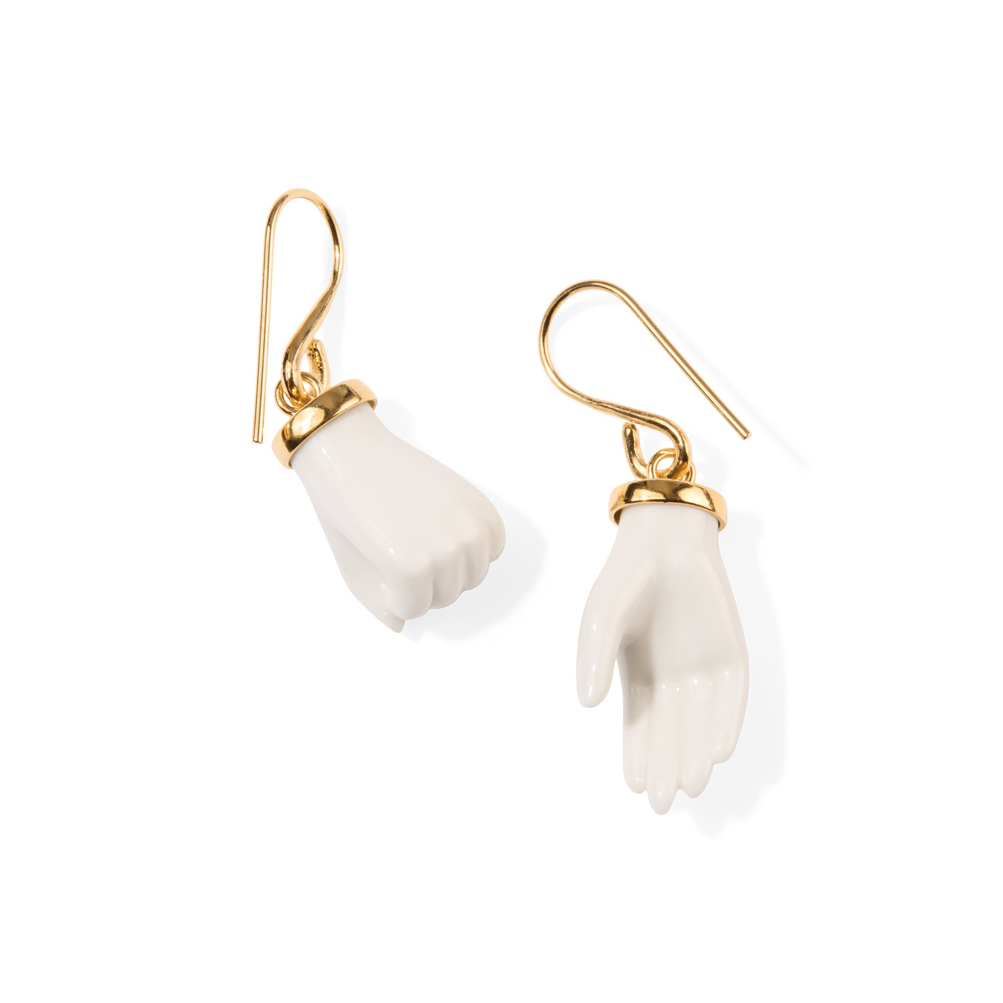 Andrés Gallardo Little Hands Gold-Plated Hook Earrings - Image 3
