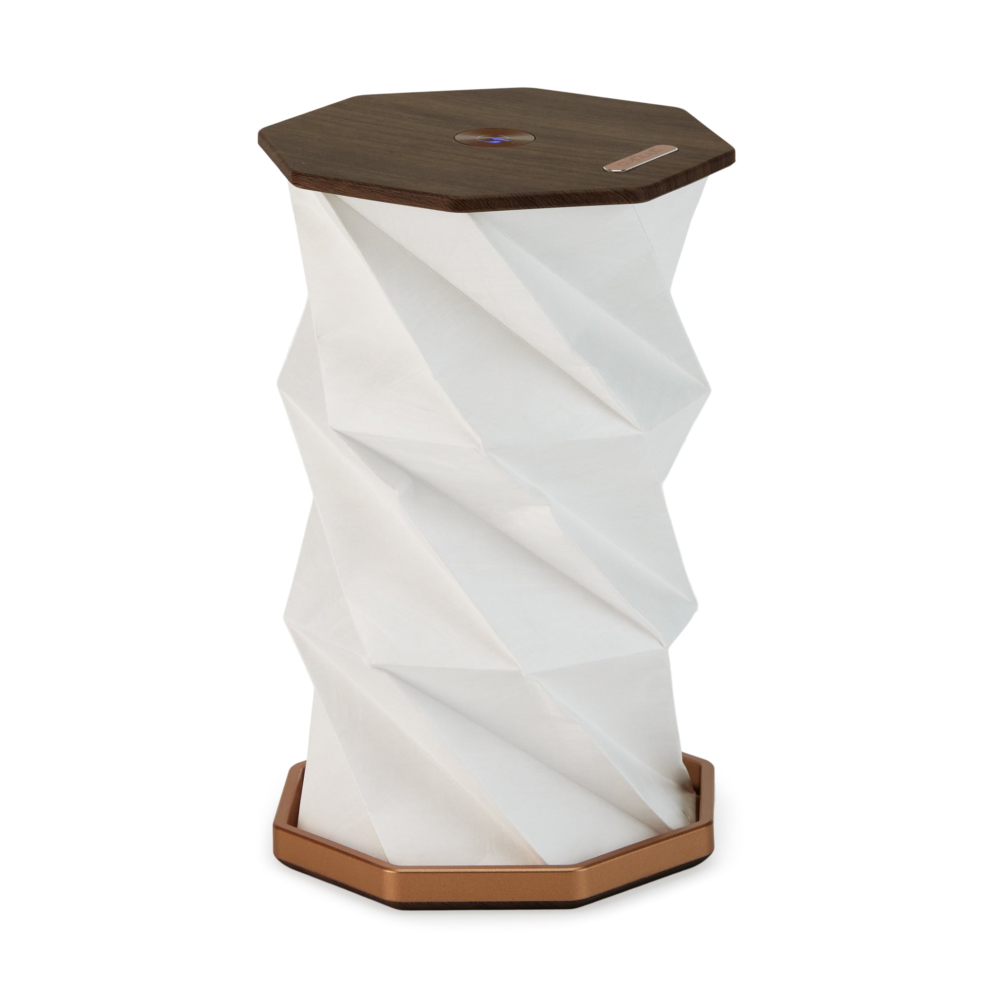 Twist Hexagon Portable Table Lamp - Walnut - Image 6