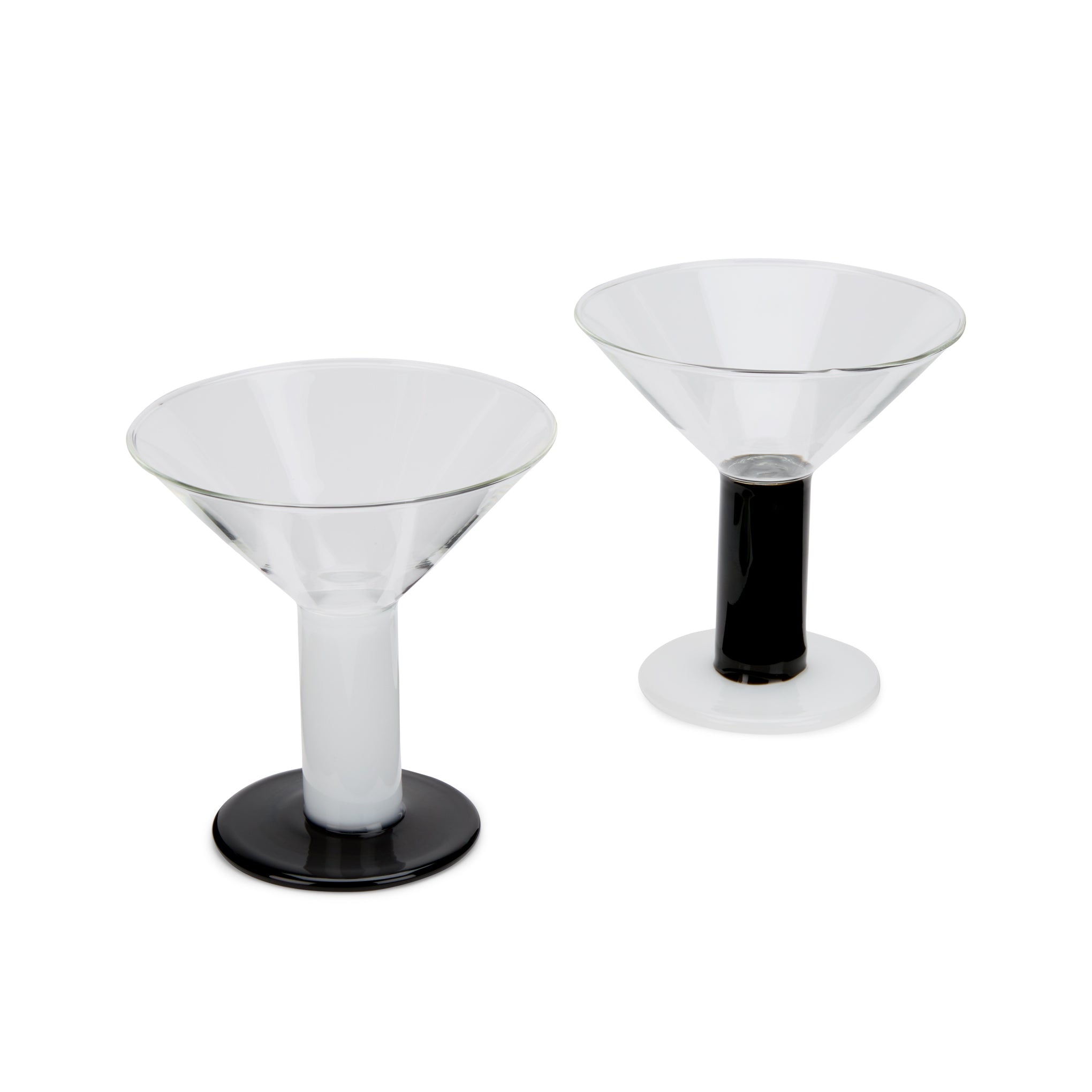 Bodum Chunky Martini Glasses - Set of 2 - Black/ White - Image 3