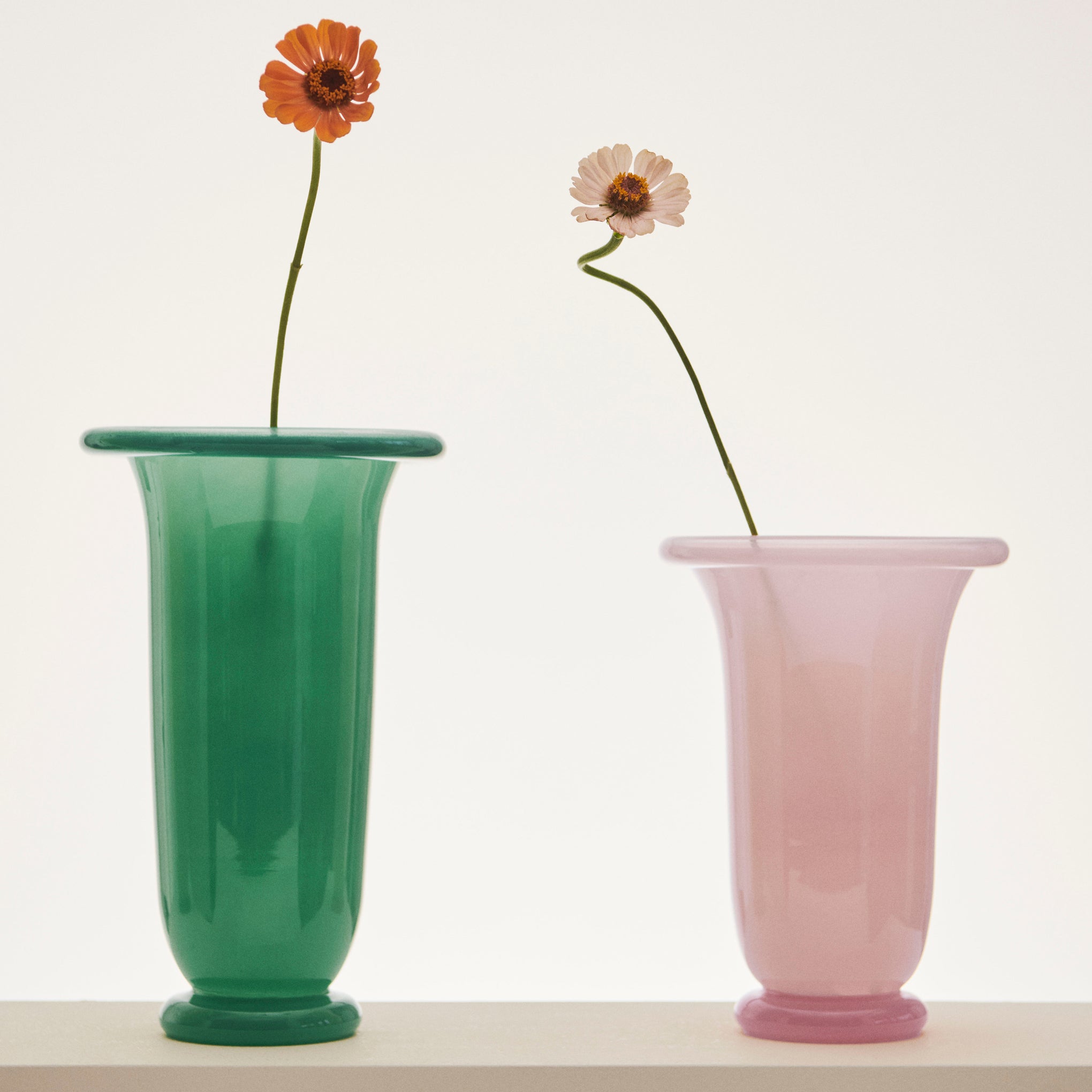 HAY Empire Glass Vase - Light Pink/ Pink - Image 2