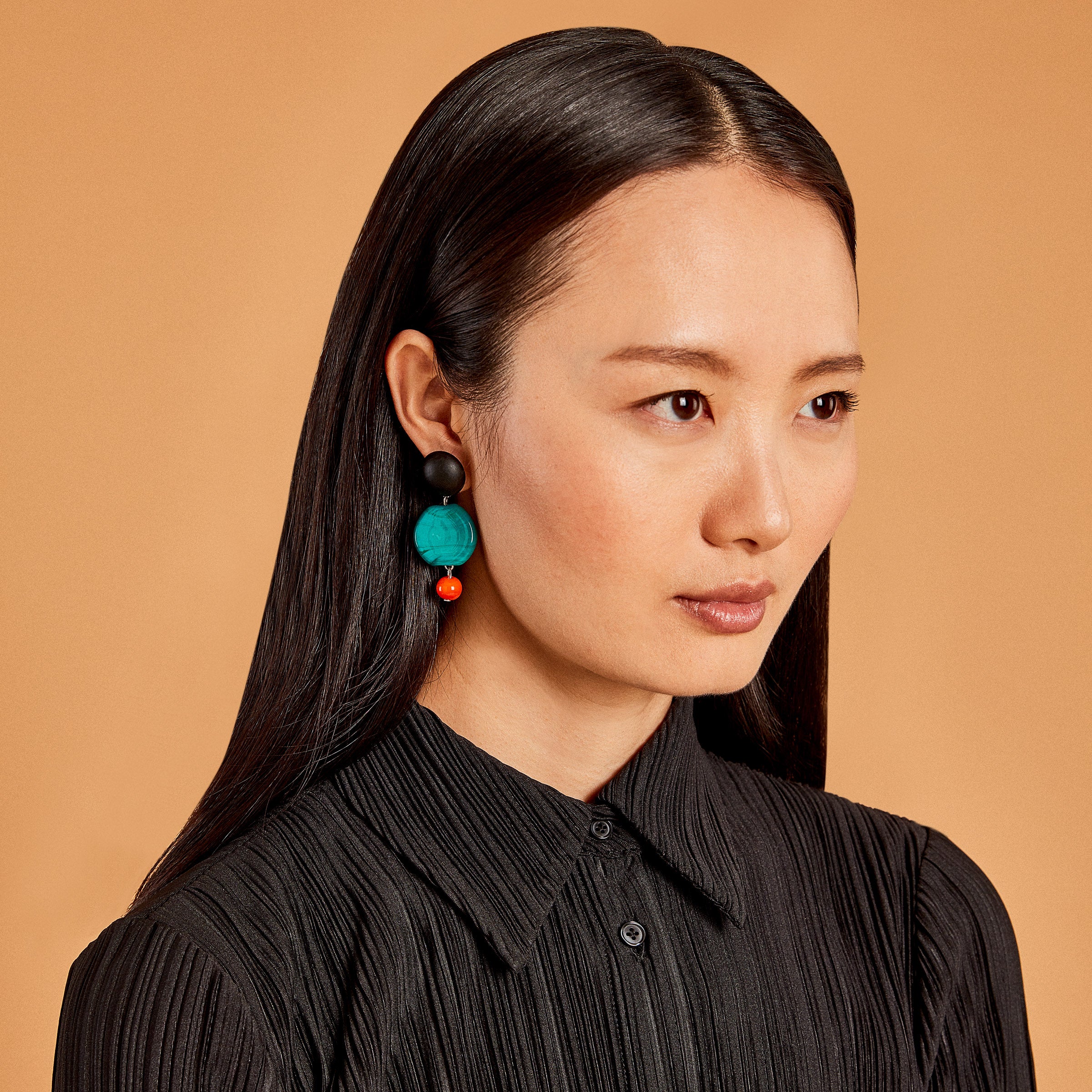 Murano Drop Earrings - Turquoise - Image 2