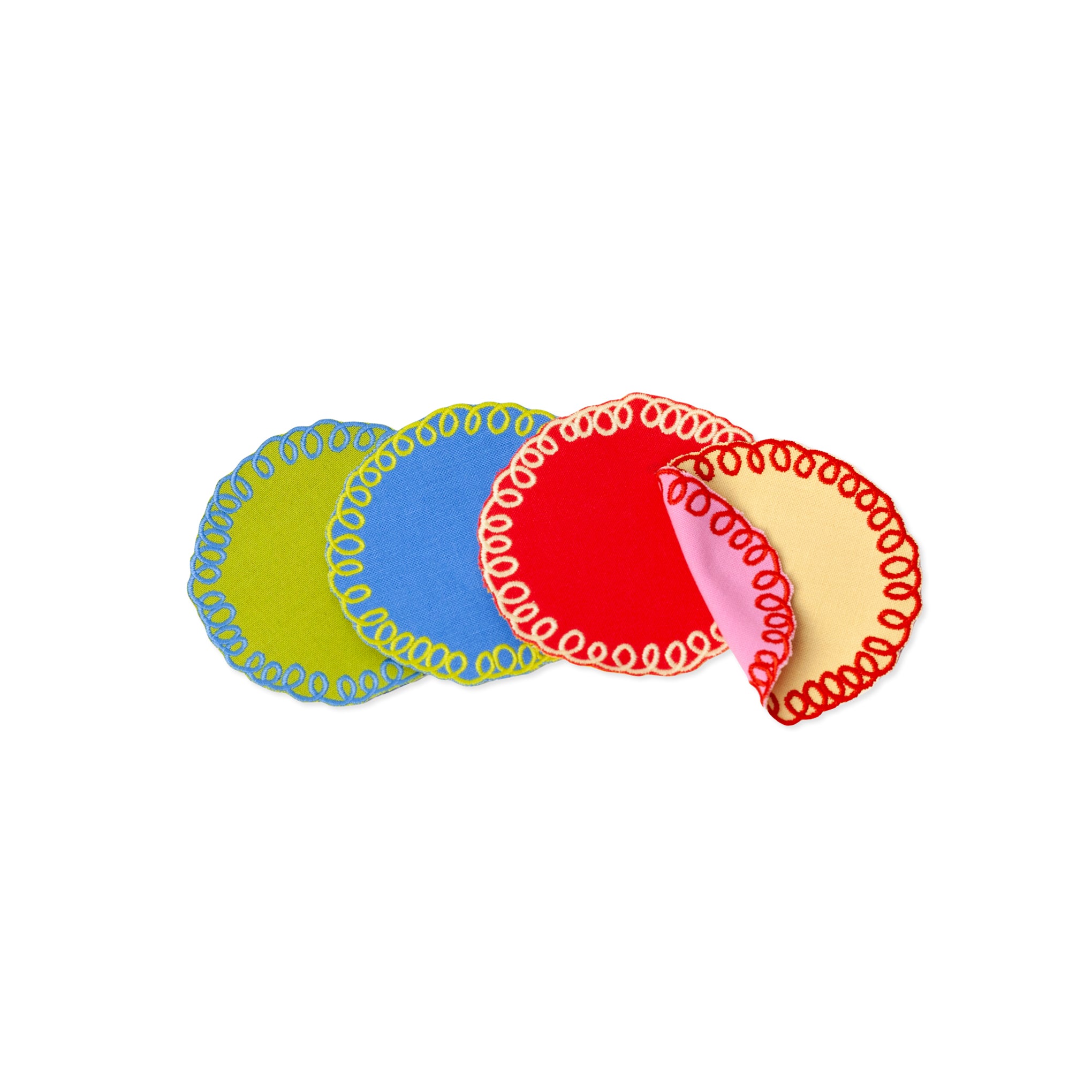 Areaware Doodle Lace Cotton Coasters - Set of 4 - Image 4