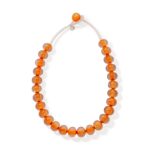 Glass Ball Strip Necklace - Mandarin