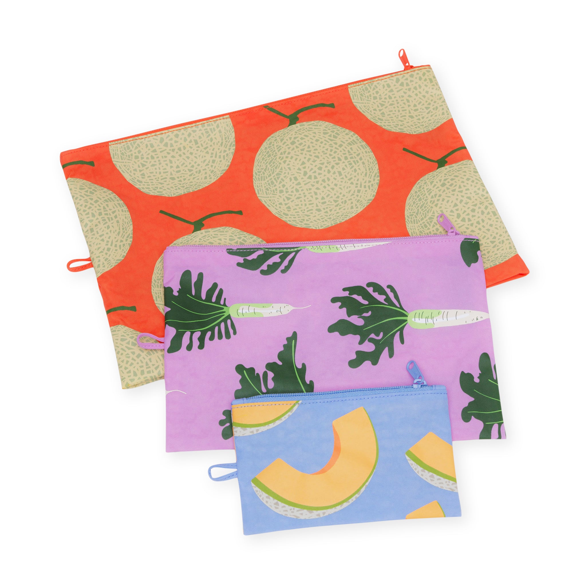Baggu Recycled Nylon Go Pouches - Set of 3 - Japanese Produce - Image 3