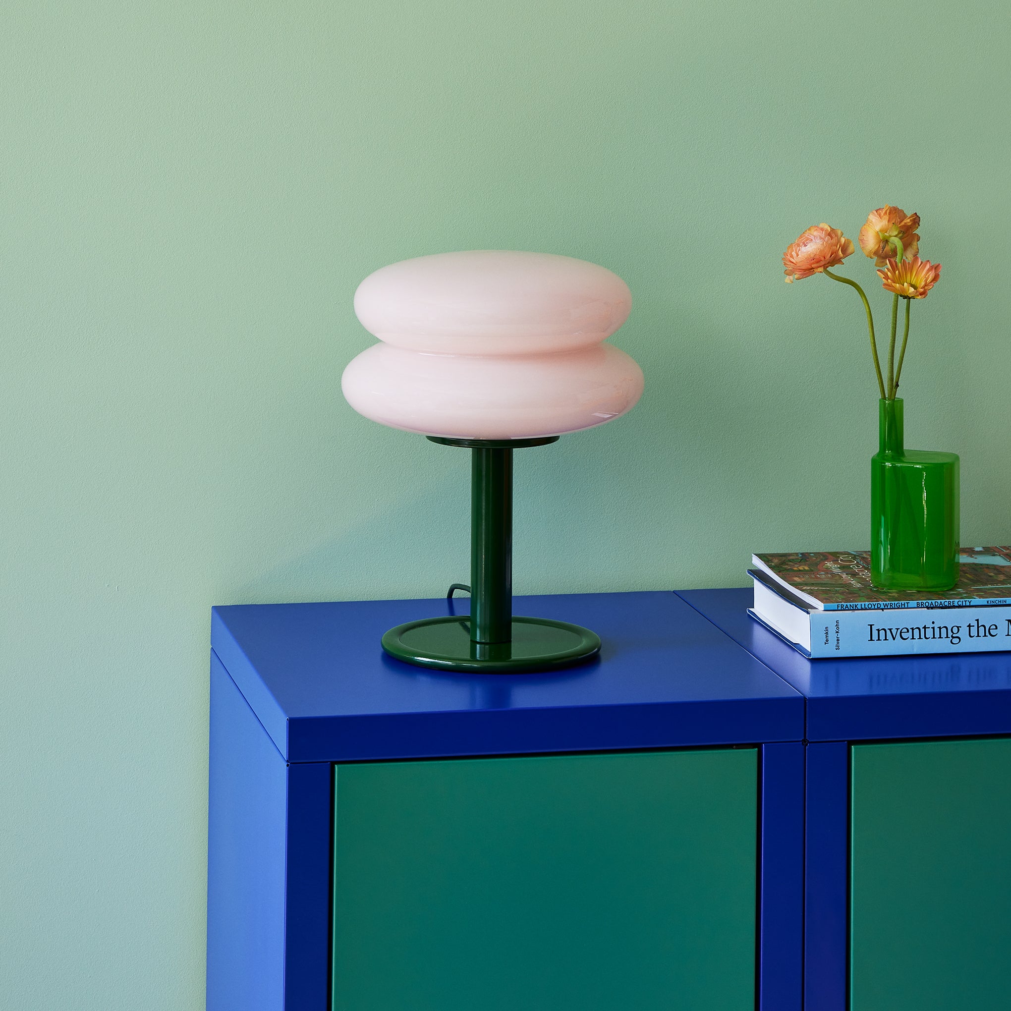 Snowman Table Lamp - Pink/ Green - Image 5