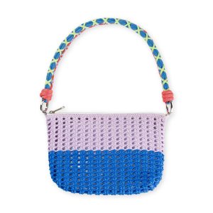 Verloop Striped Raffia Zip Handbag