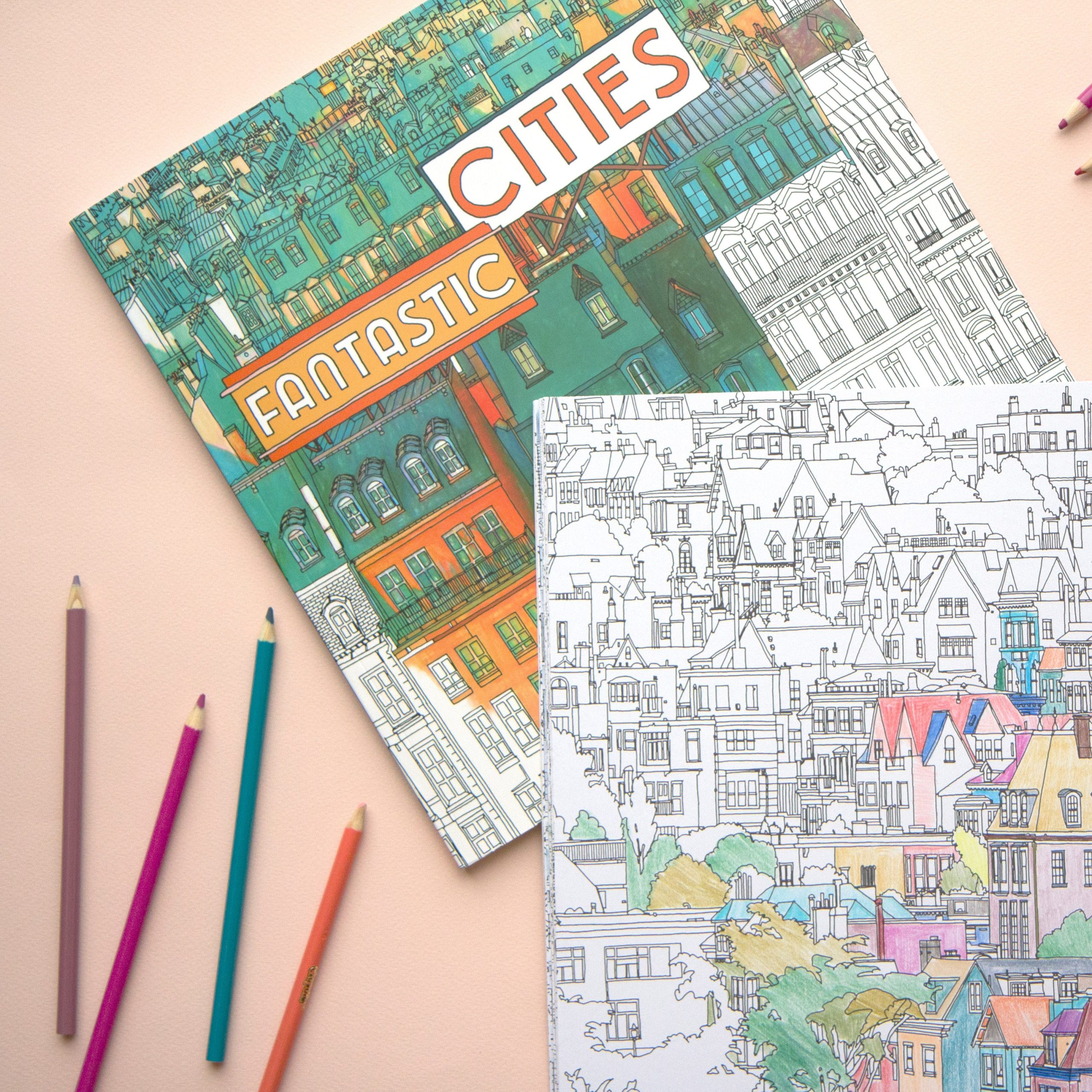 Fantastic Cities Coloring Book - Paperback - Image 4