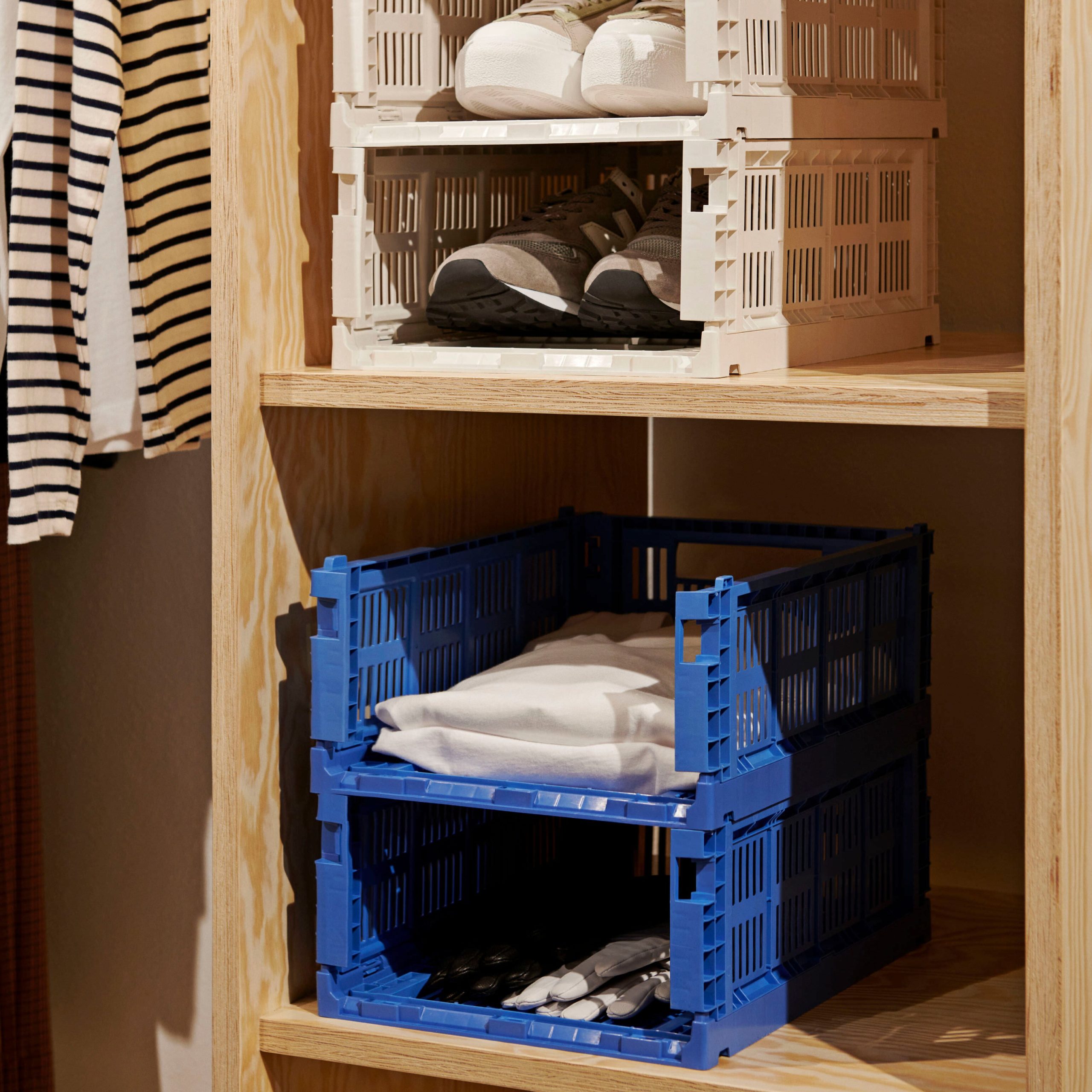 HAY Recycled Plastic Collapsible Color Crate - Lavender - Image 5