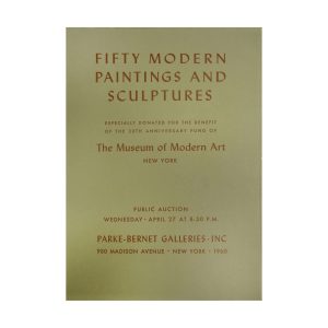 Parke-Bernet Auction to Benefit MoMA - Paperback