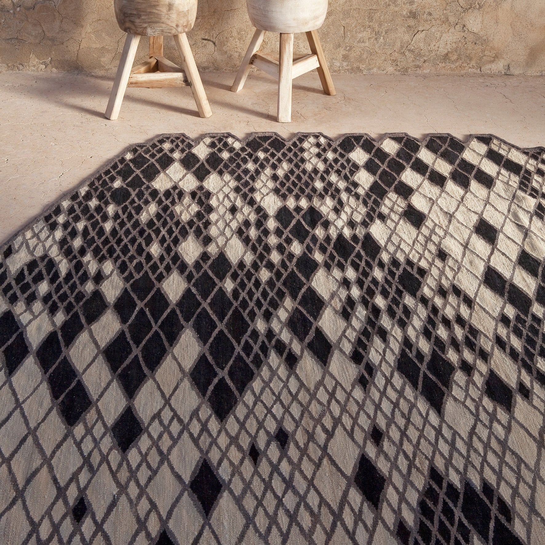 Nanimarquina Losanges Rug Black - 5'7 x 8'0 - Image 3