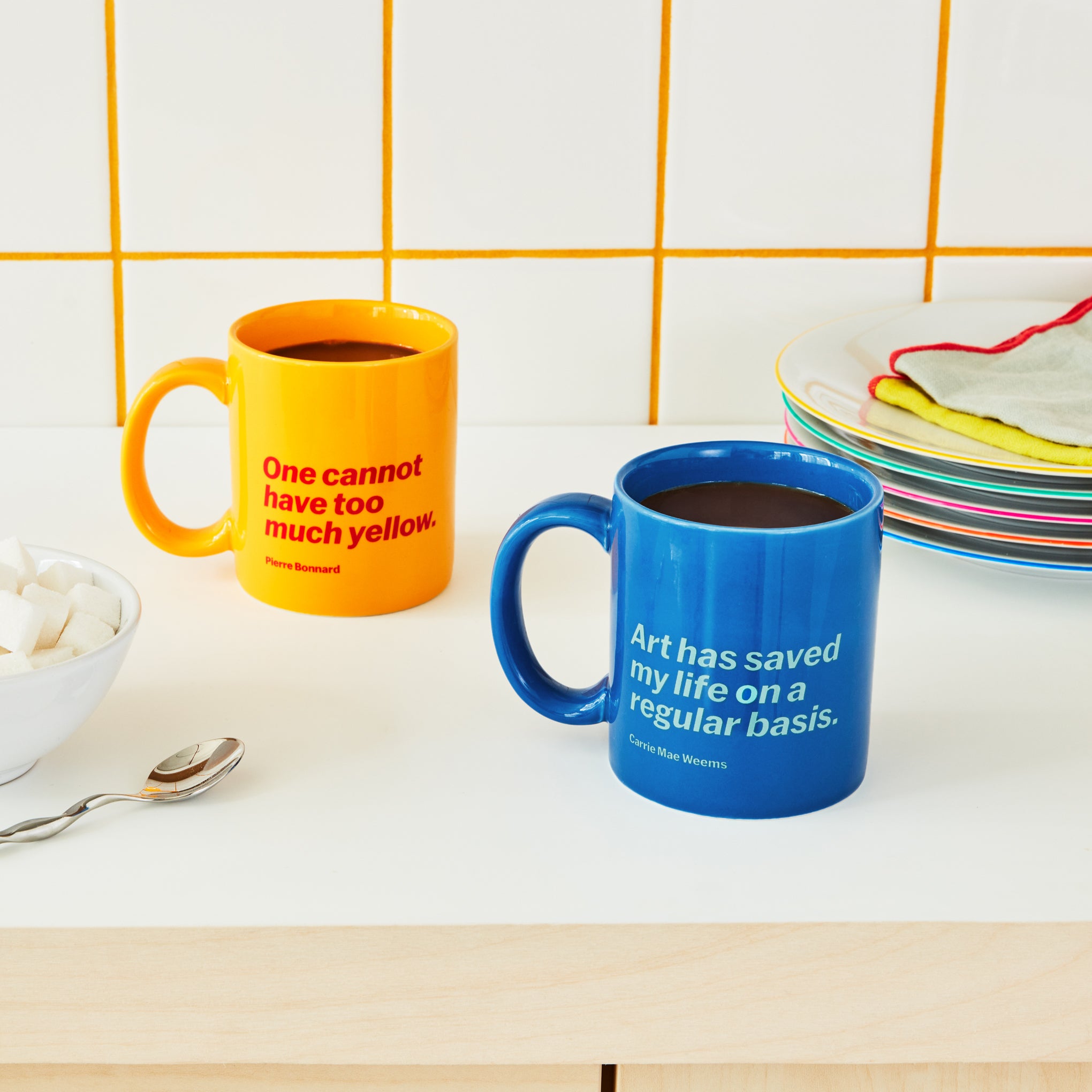 Artist Quote Ceramic Mug - Blue - Image 5