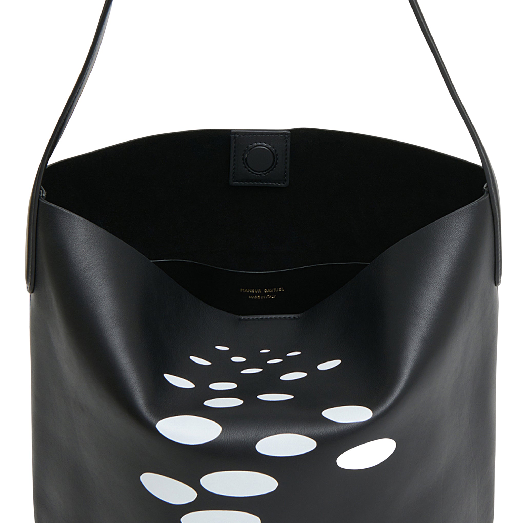 Alexander Calder Mansur Gavriel Everyday Cabas Leather Tote Bag - Dots Black - Image 4