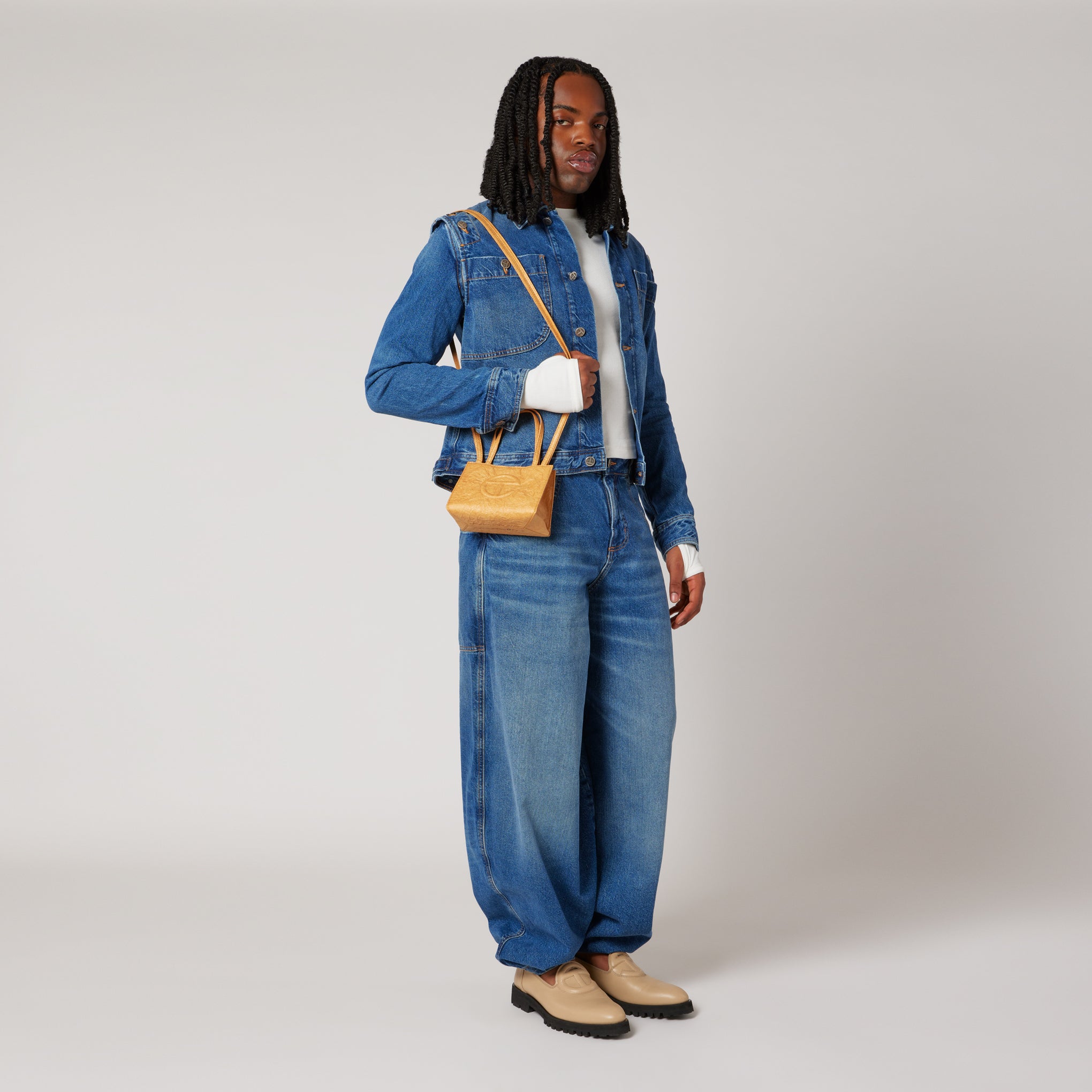 Telfar Tyvek Shopping Bag - Brown - Image 4