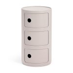 Kartell Bio Componibili 3 Tier Storage - Cream