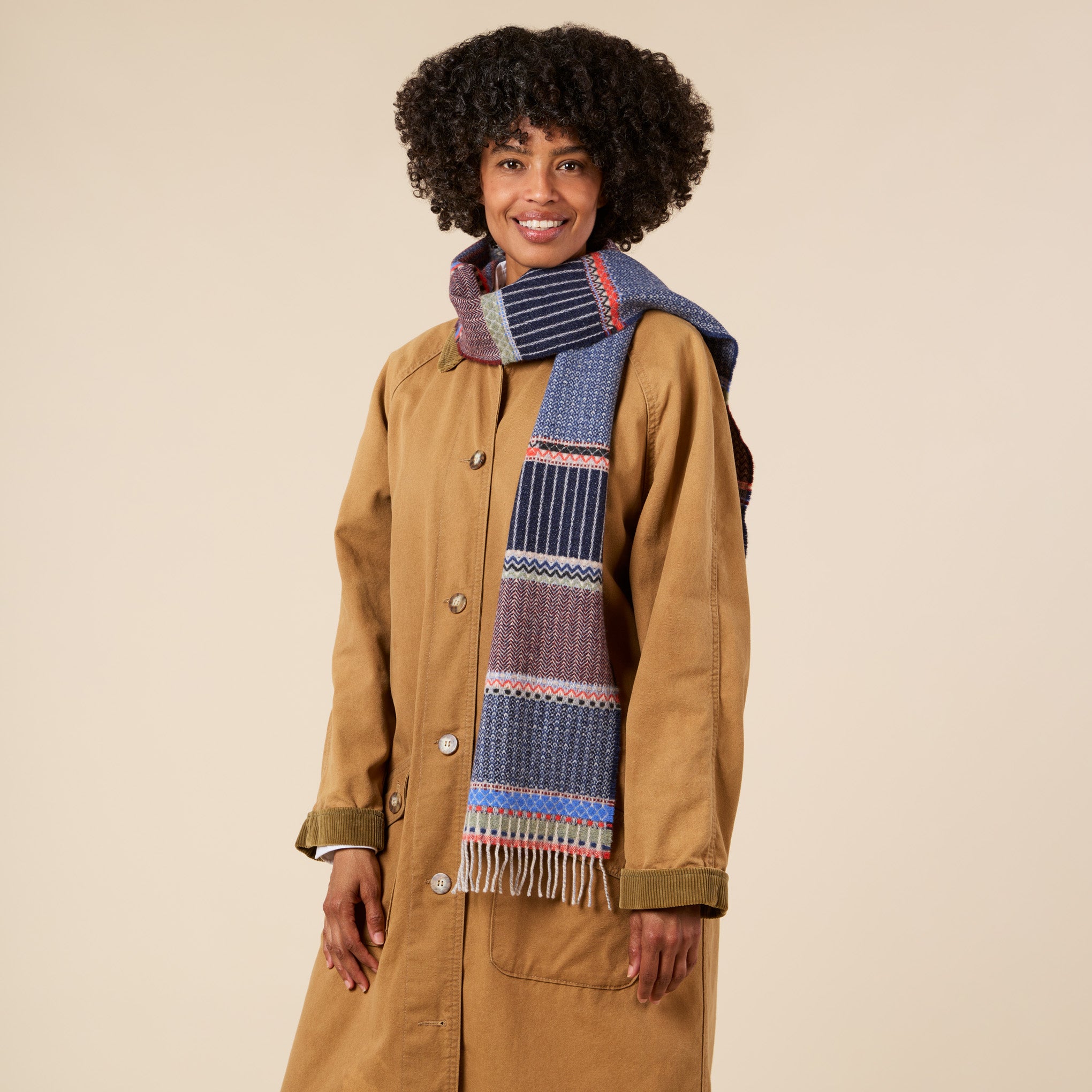 Wallace Sewell Cassia Lambswool Scarf - Fossil - Image 2