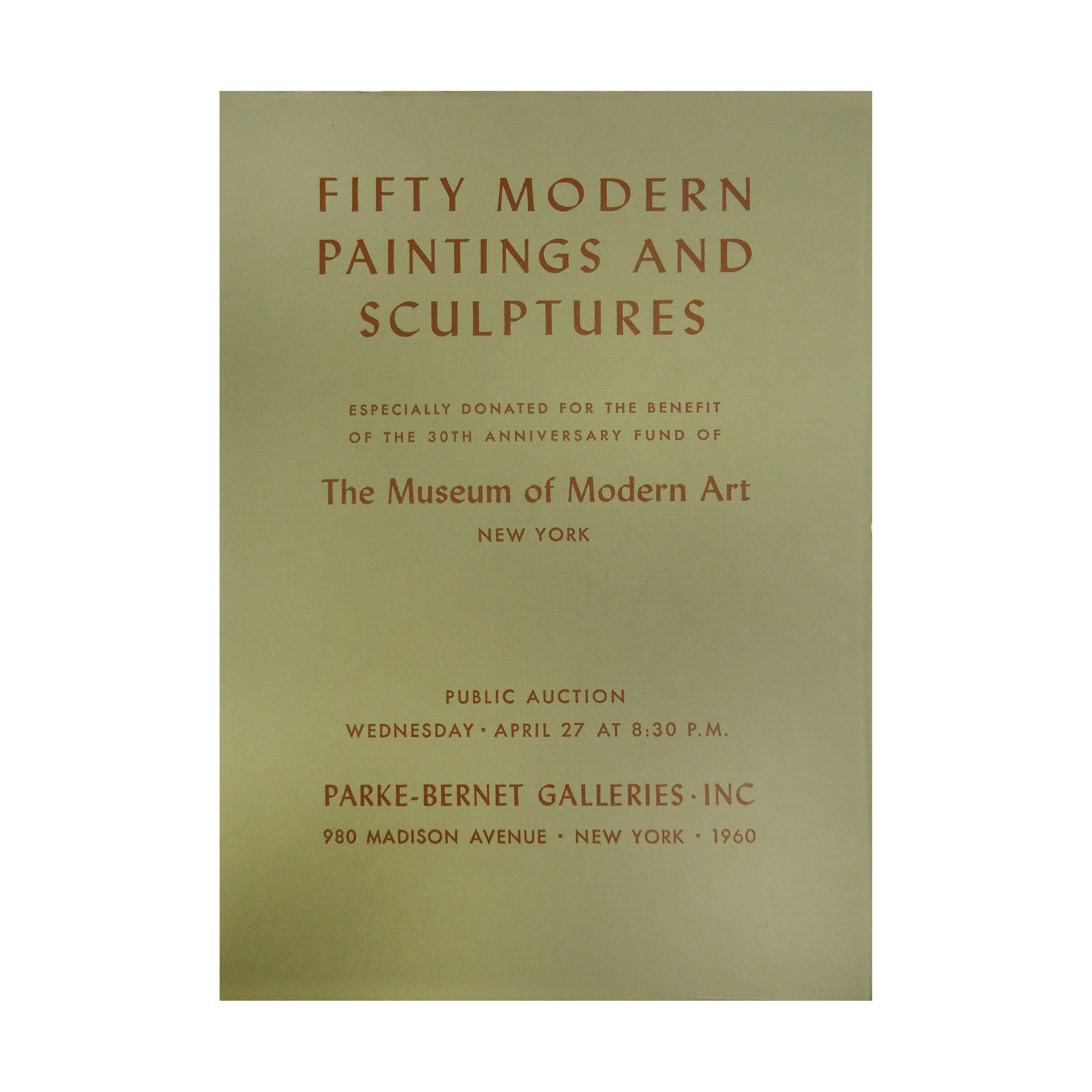 Parke-Bernet Auction to Benefit MoMA - Paperback - Image 3