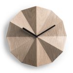 Delta Wall Clock - Oak/ Black