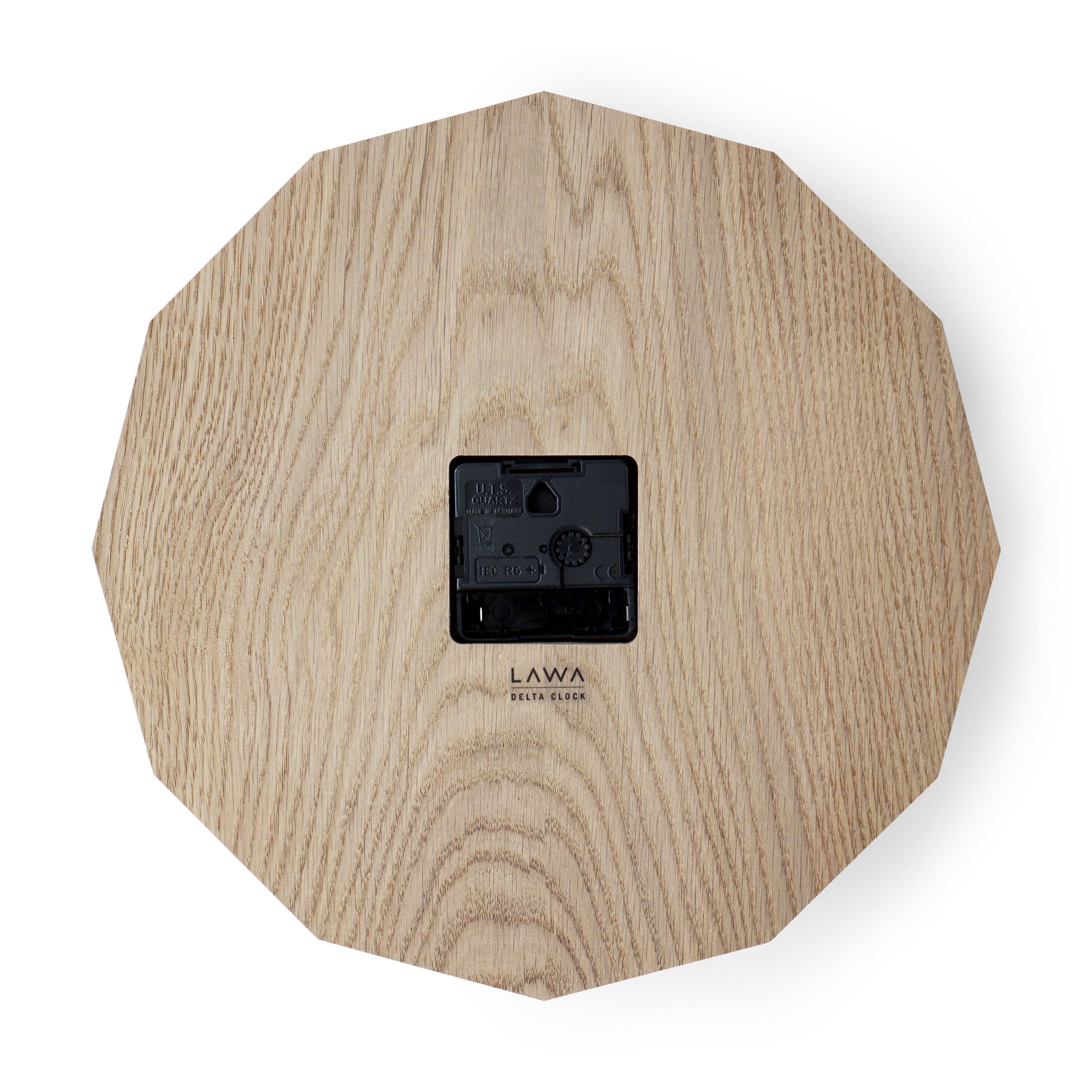 Delta Wall Clock - Oak/ Black - Image 4
