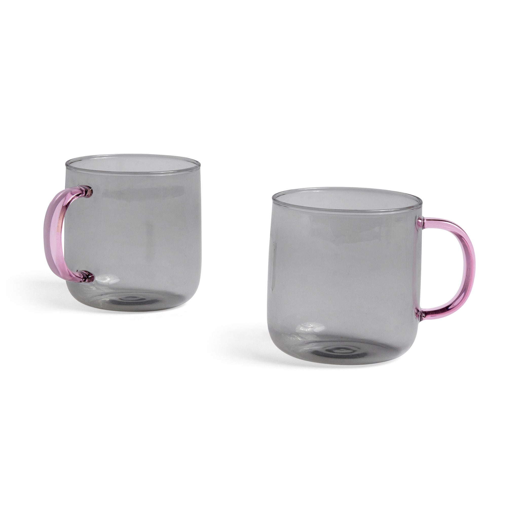 HAY Glass Mugs - Set of 2 - Grey/ Light Pink - Image 17
