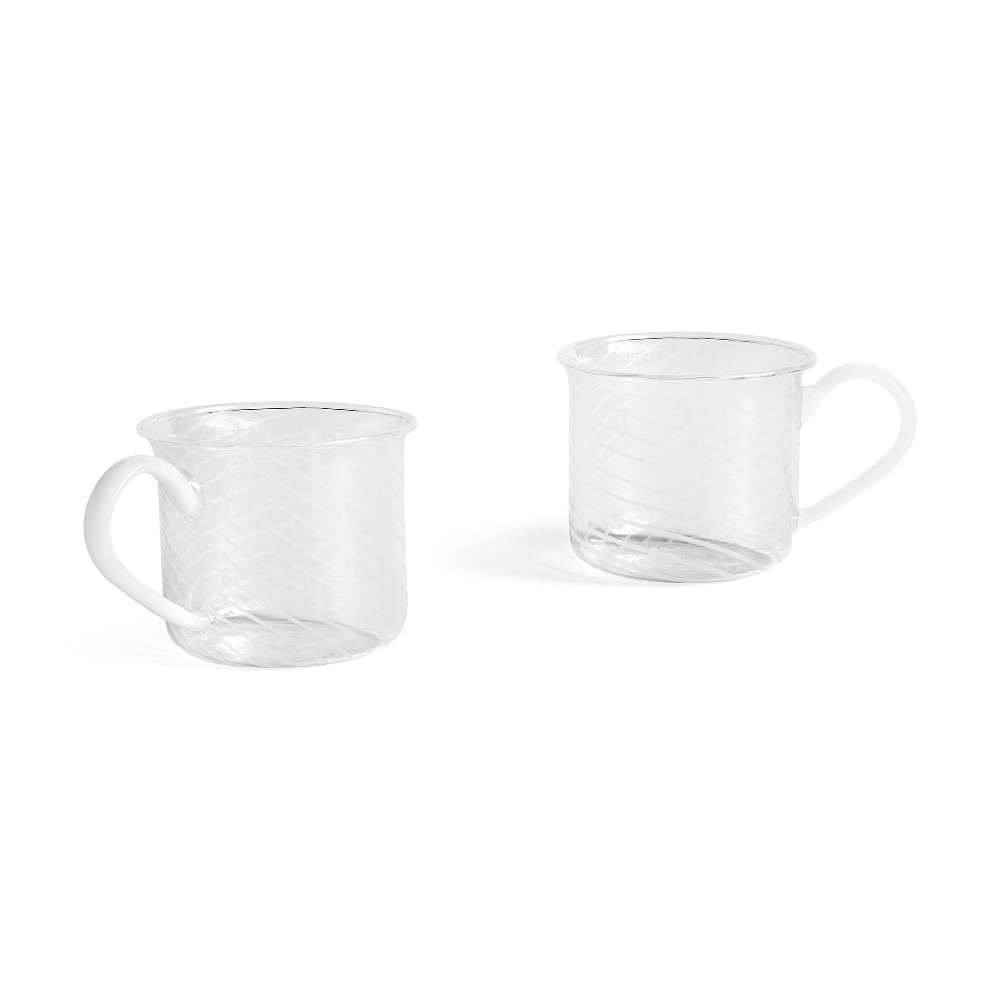 HAY Glass Mugs - Set of 2 - Grey/ Light Pink - Image 11