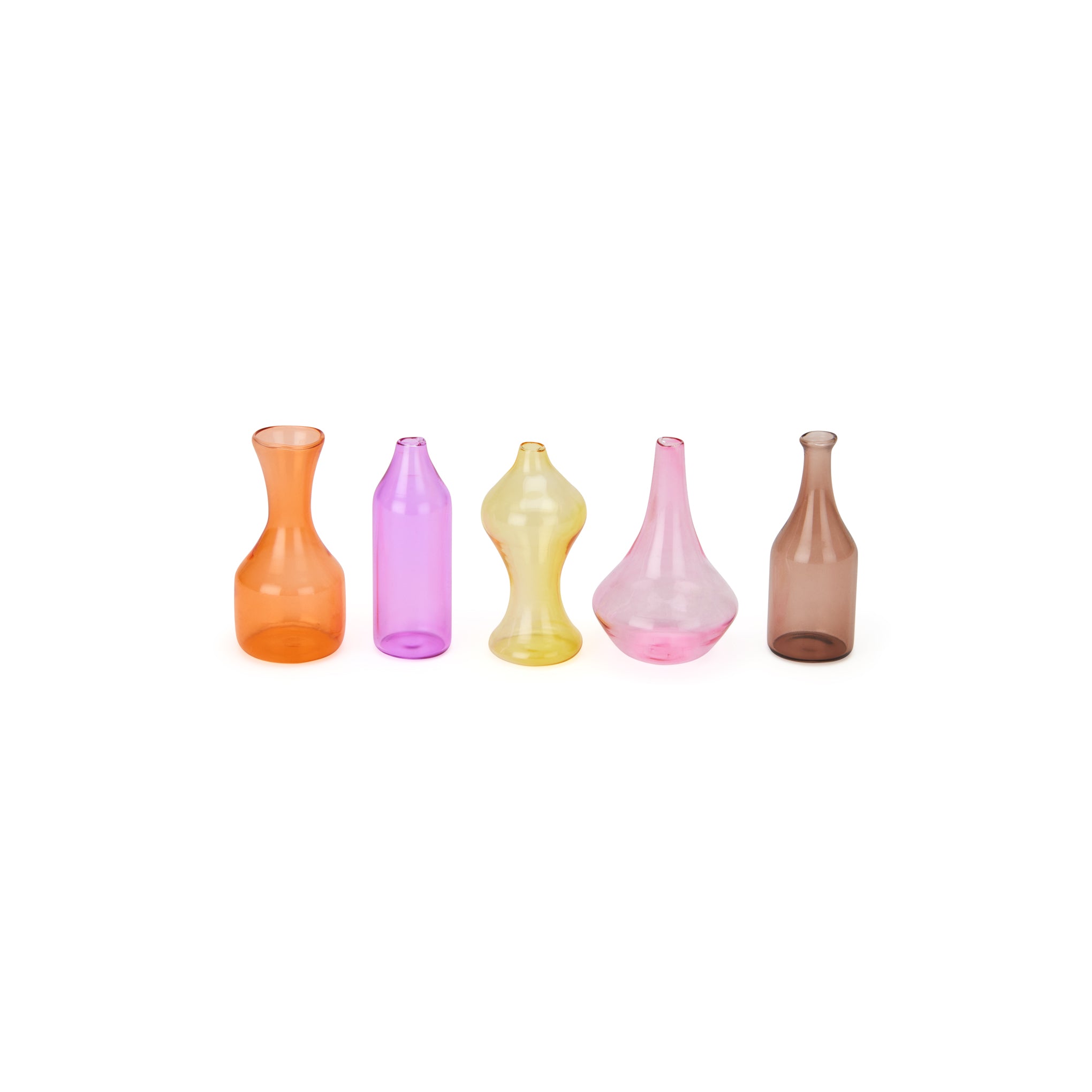 Malmaison Mini Glass Vases - Set of 5 - Image 4