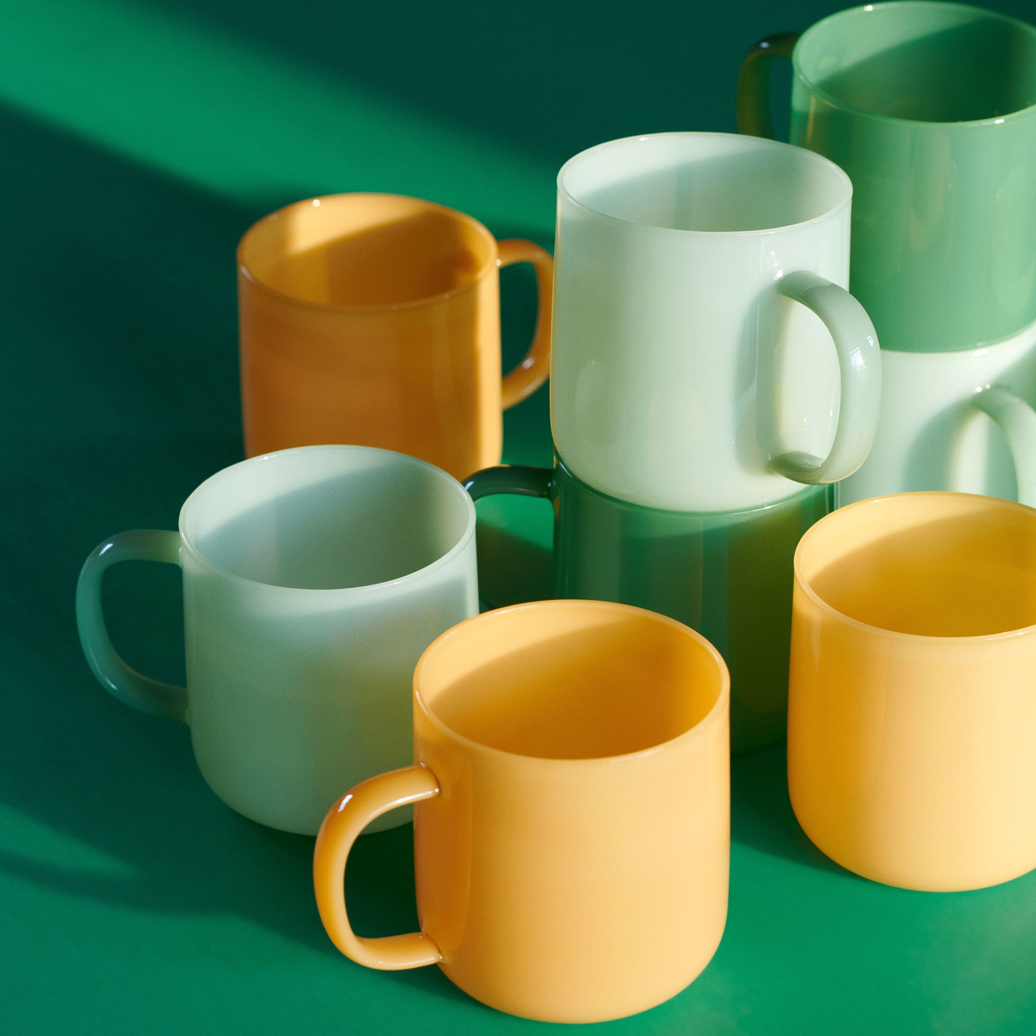 HAY Glass Mugs - Set of 2 - Grey/ Light Pink - Image 9