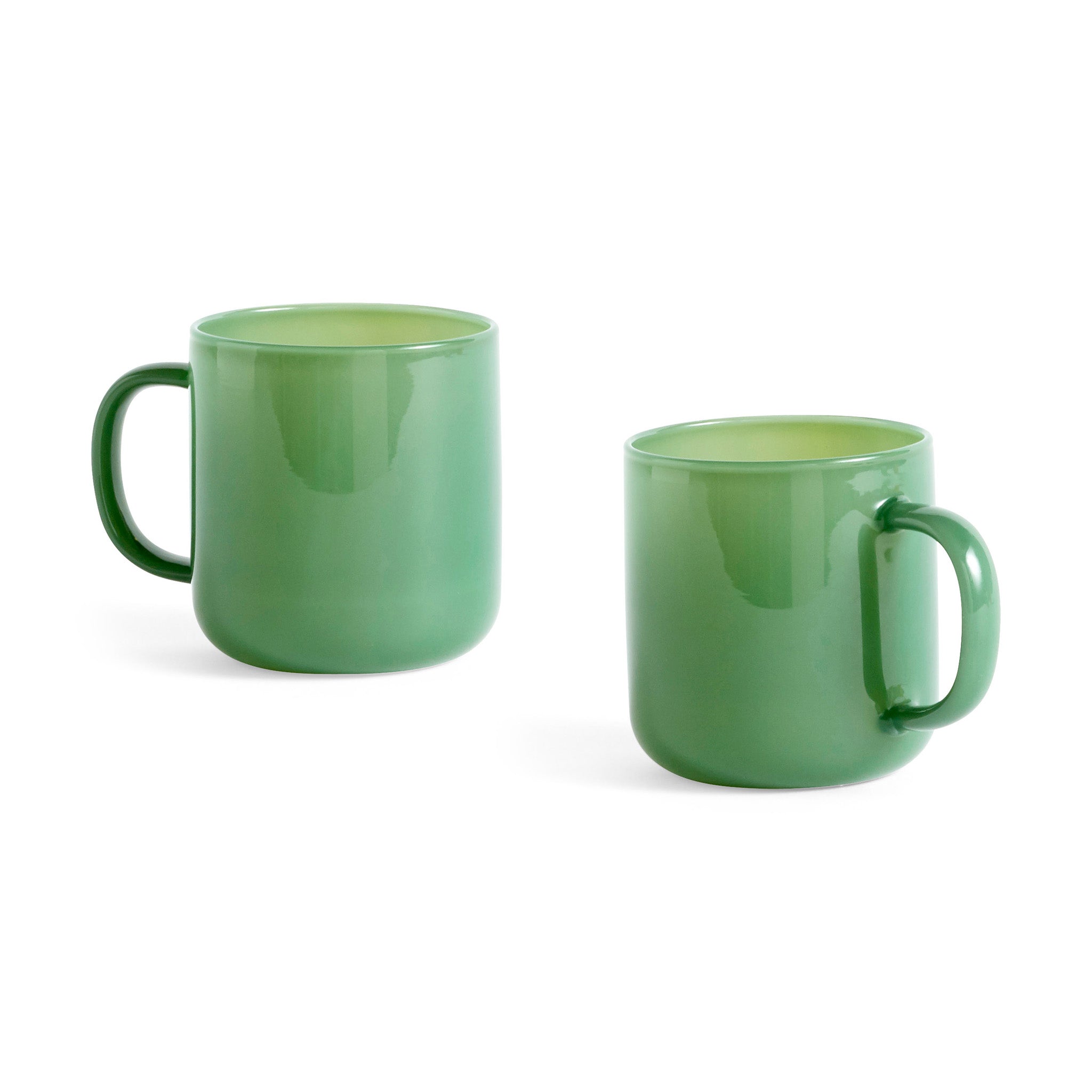 HAY Glass Mugs - Set of 2 - Grey/ Light Pink - Image 6