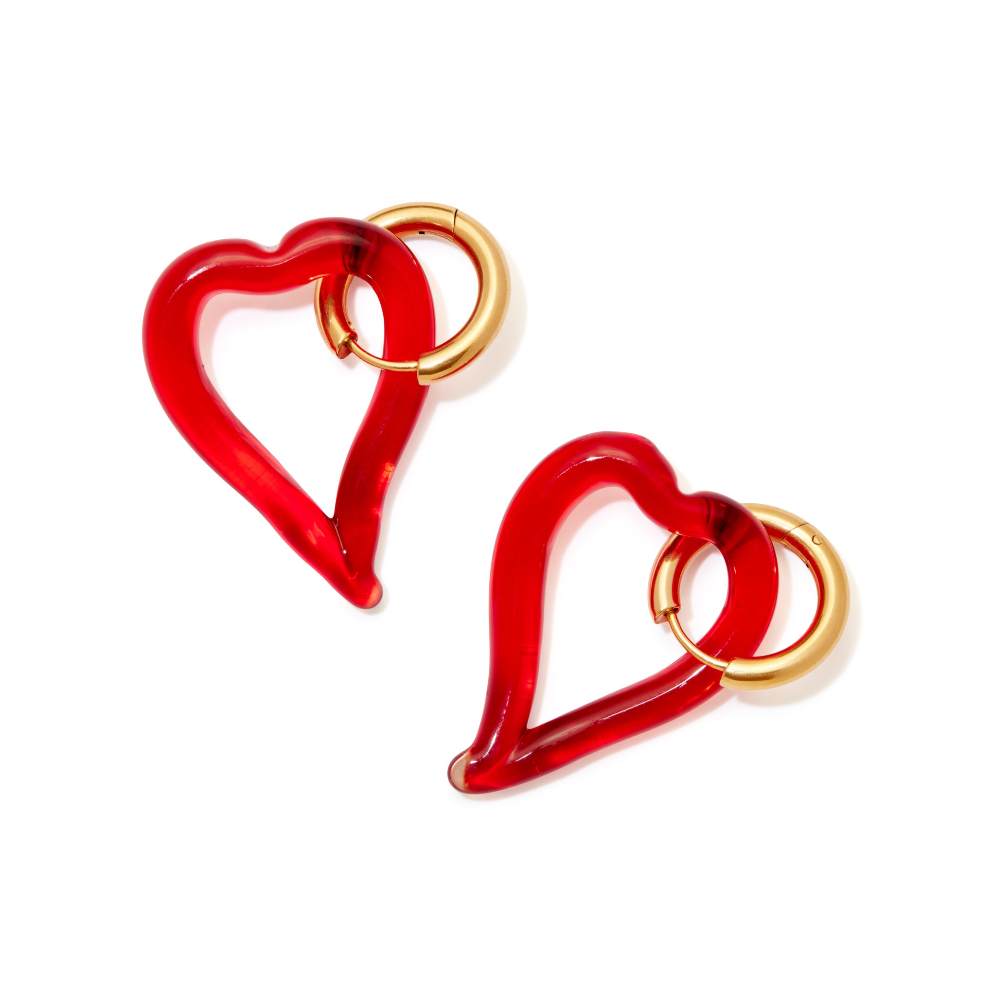 Sandralexandra Heart Of Glass Earrings - Red - Image 3