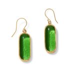 Soko Gold-Plated Umbo Drop Earrings - Gold/ Green
