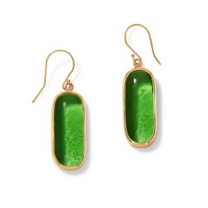 Soko Gold-Plated Umbo Drop Earrings - Gold/ Green