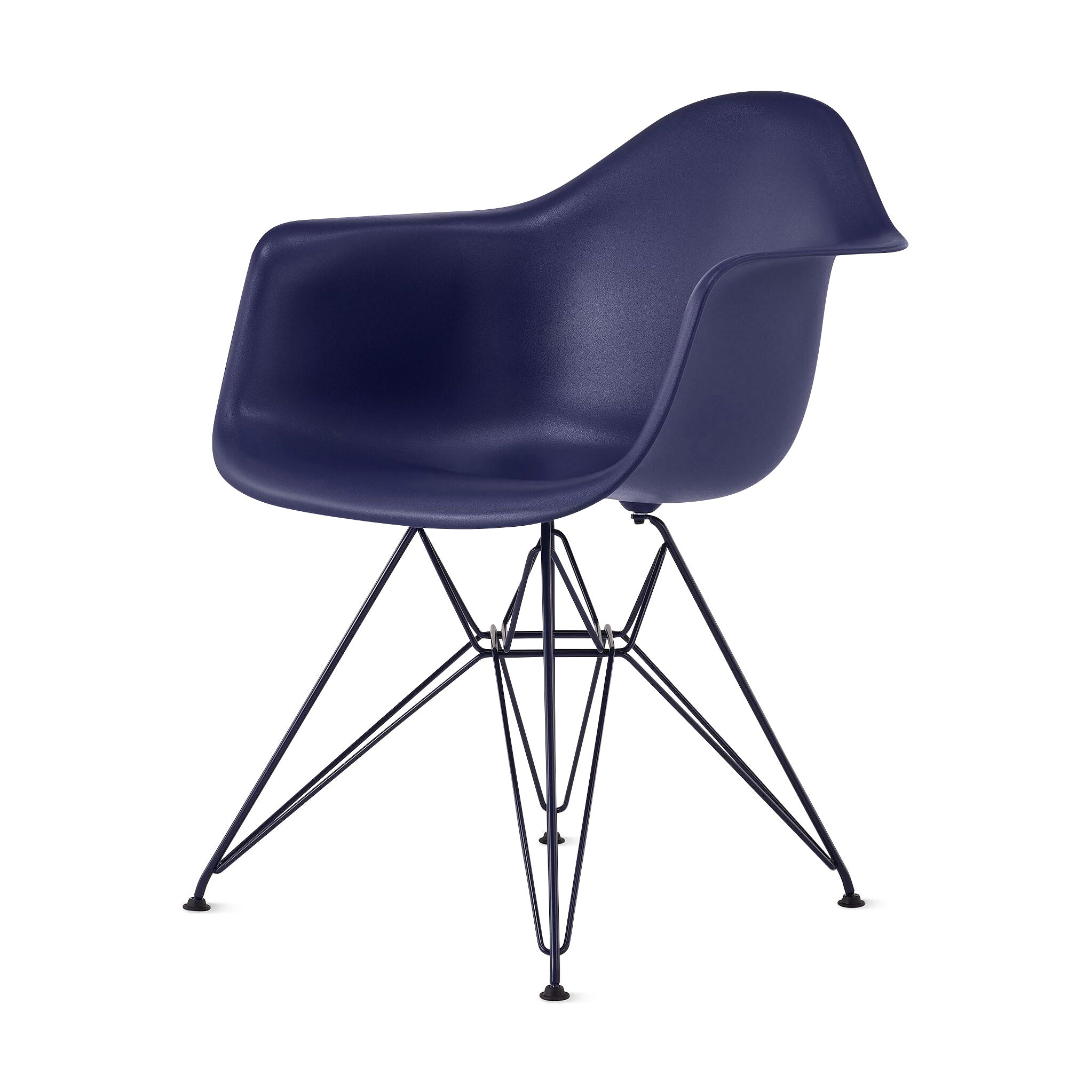 Herman Miller x HAY Eames Molded Recycled Plastic Armchair - Black Blue - Image 10