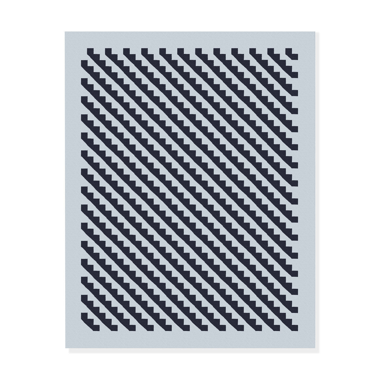 Maharam Alexander Girard Cotton Steps Rug - Blue Gray/ Black - Image 35