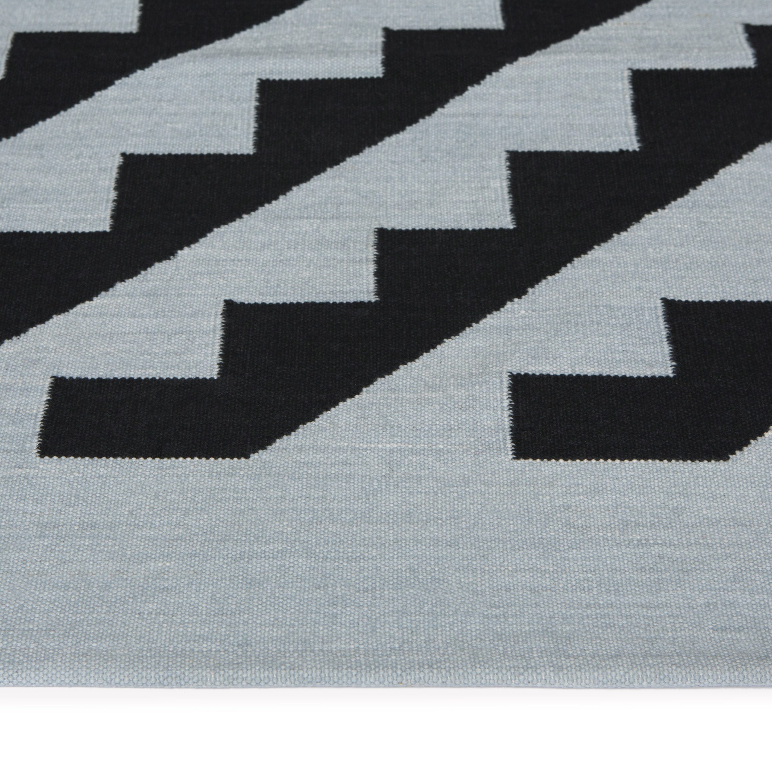 Maharam Alexander Girard Cotton Steps Rug - Blue Gray/ Black - Image 38
