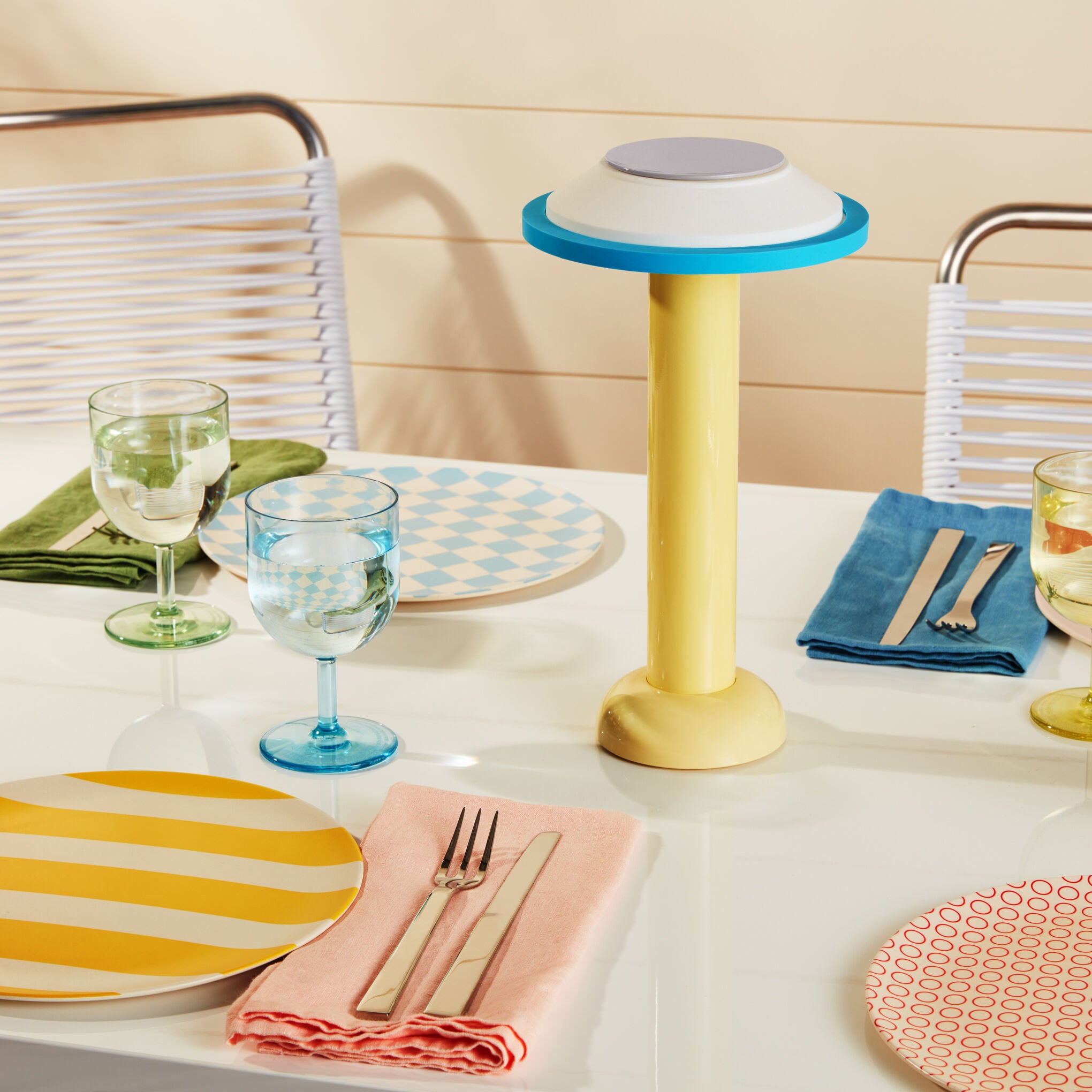 SOWDEN PL2 Portable Lamp - Yellow/ Blue - Image 4