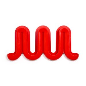 Swell Coat Rack & Wall Organizer - Red/ Orange