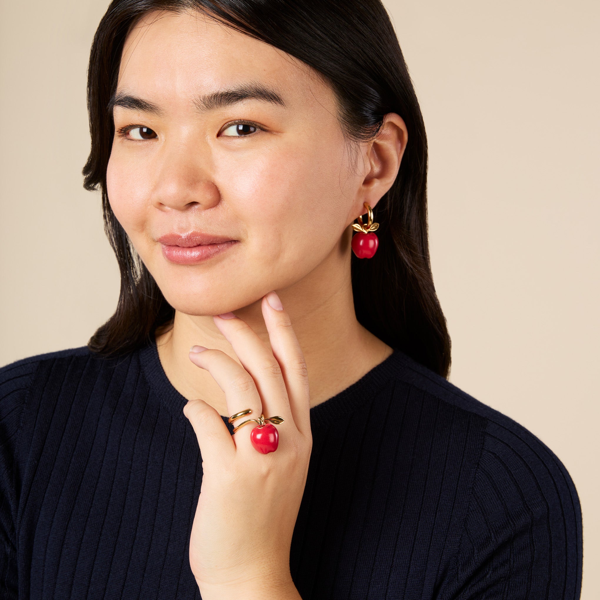 Andrés Gallardo Red Apple Gold-Plated Ring - Image 2