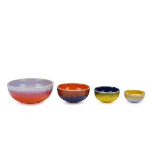 Portuguese Glazed Ceramic Nesting Bowls