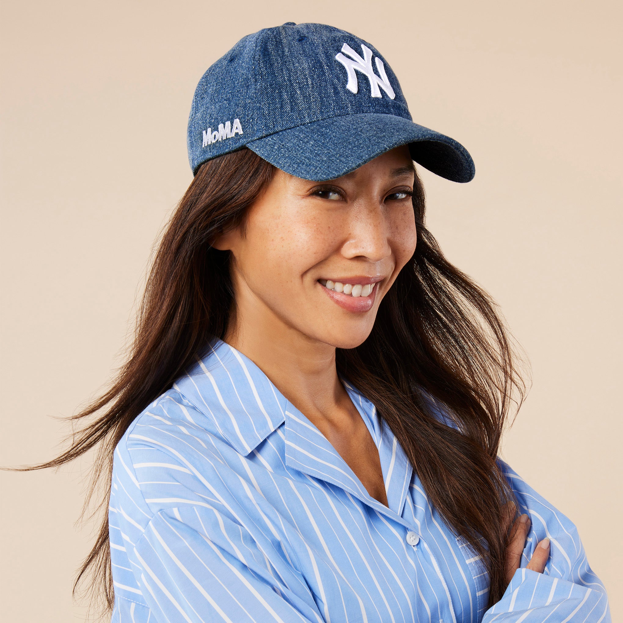 MoMA NY Yankees 9TWENTY Denim Adjustable Baseball Cap - Image 3