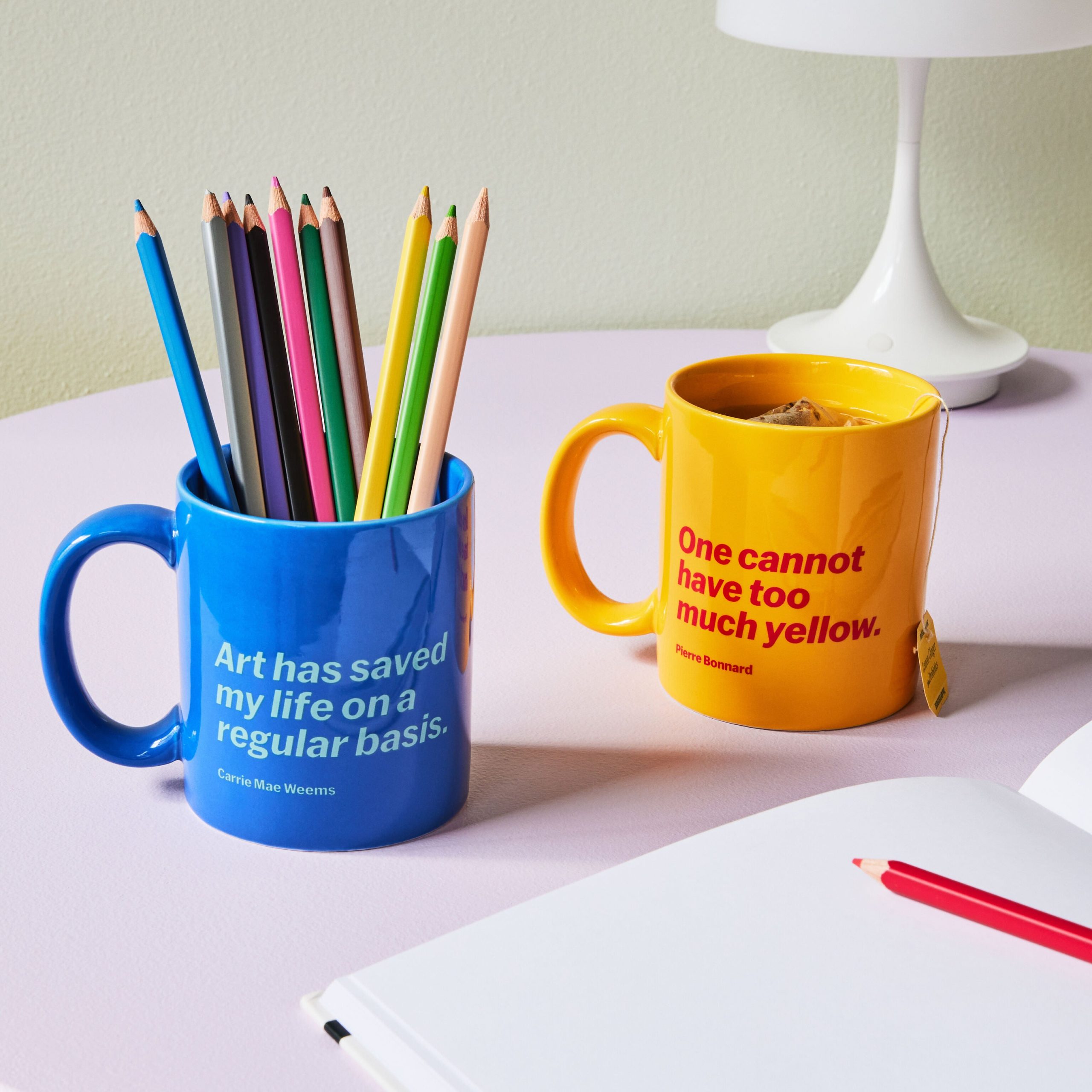 Artist Quote Ceramic Mug - Blue - Image 4