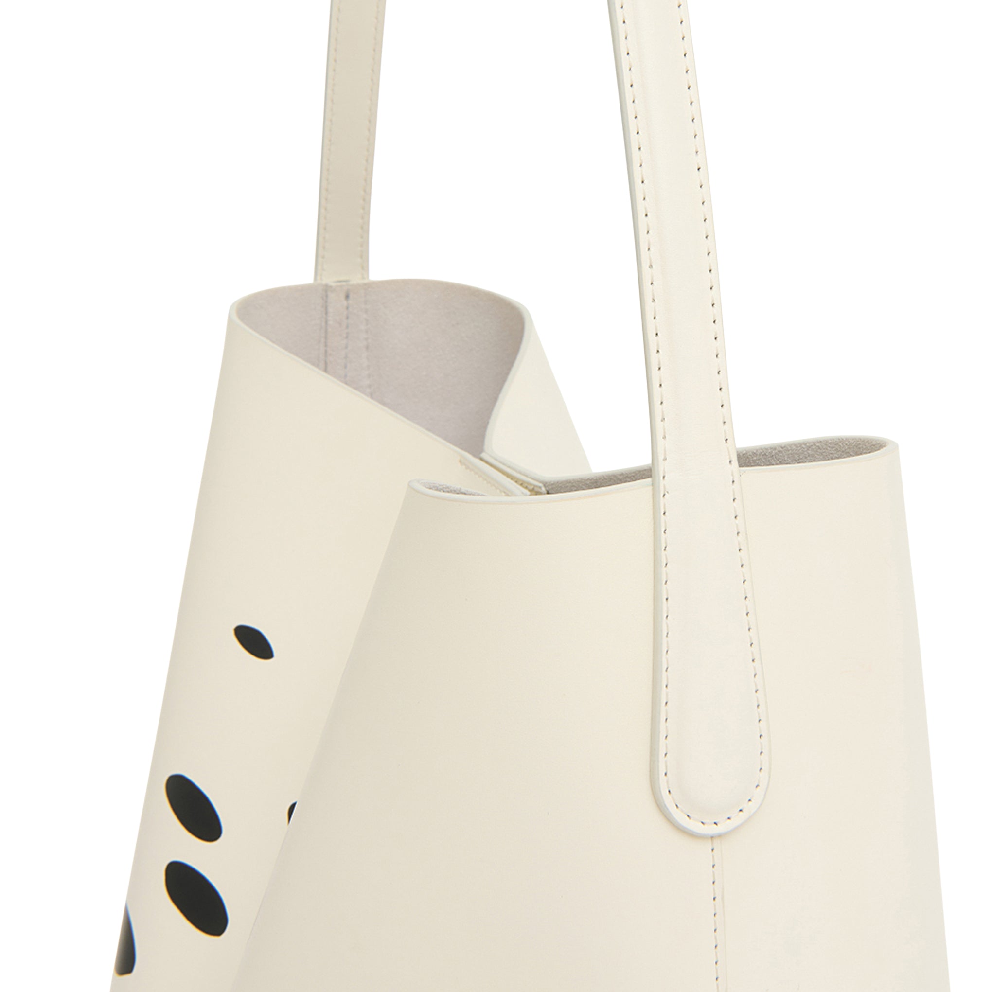 Alexander Calder Mansur Gavriel Everyday Cabas Leather Tote Bag - Dots Jasmine - Image 4