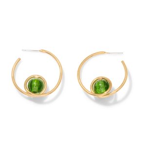 Soko Gold-Plated Mpira Glass Hoop Earrings