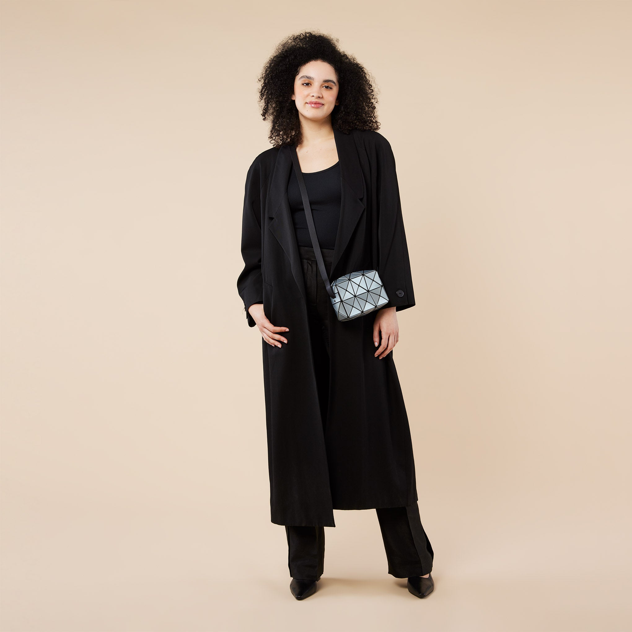 BAO BAO ISSEY MIYAKE Metallic Cuboid Crossbody Bag - Light Blue - Image 7