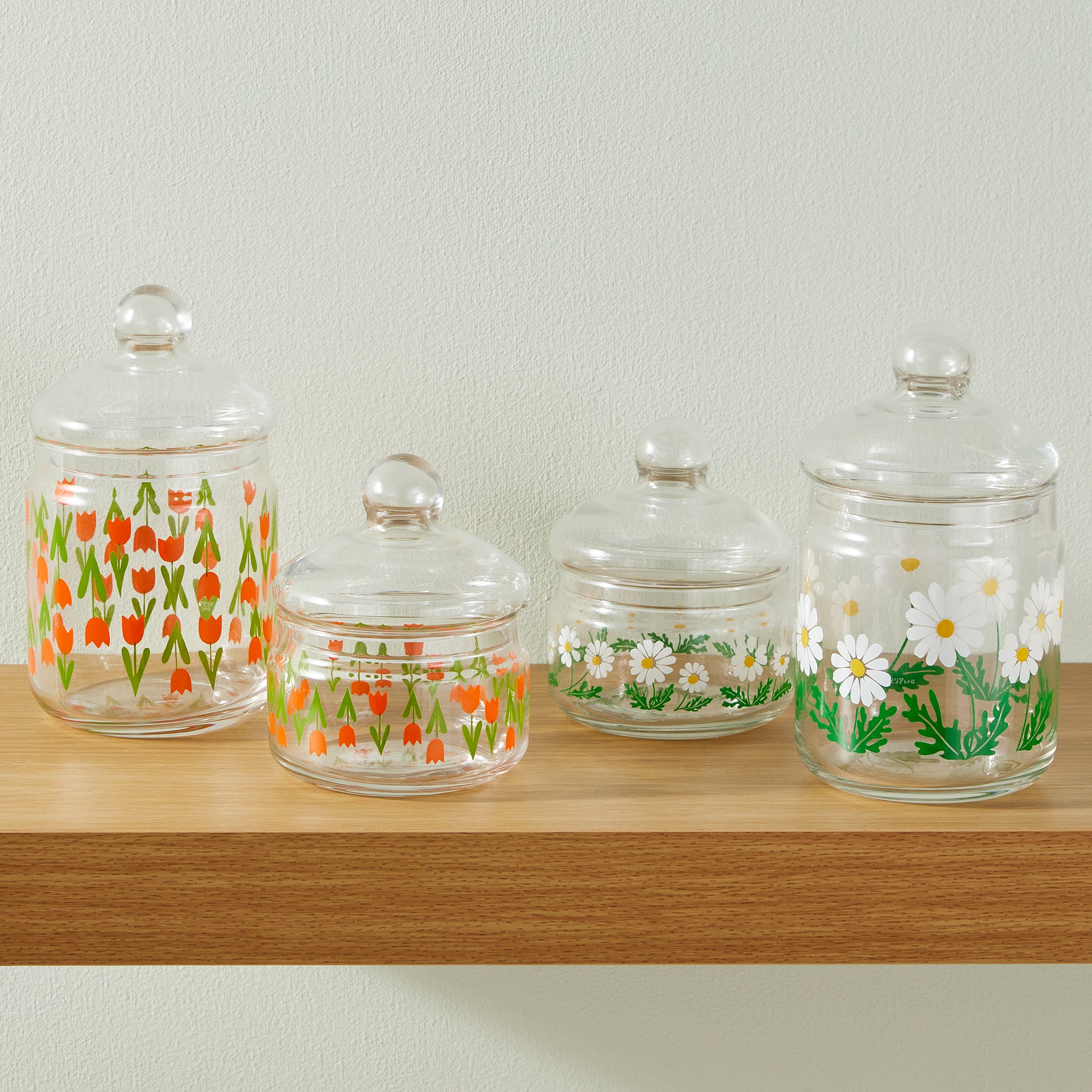 Retro Glass Jar with Lid - Tulips - Image 9