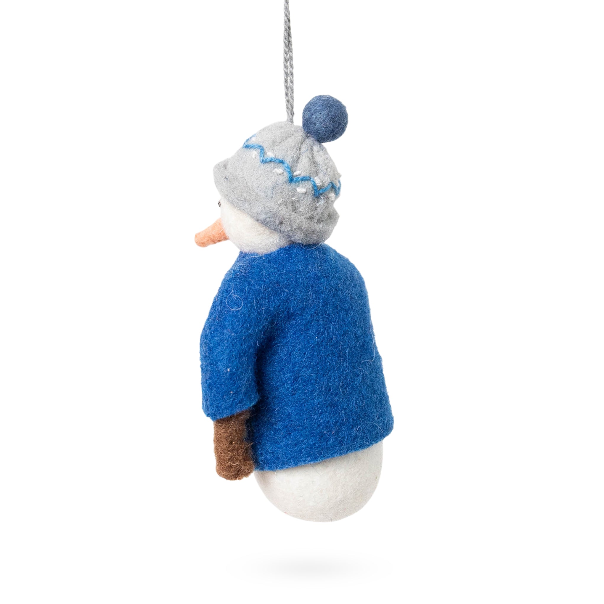 Felt Hanukkah Ornament - Snowman Menorah Sweater - Image 4