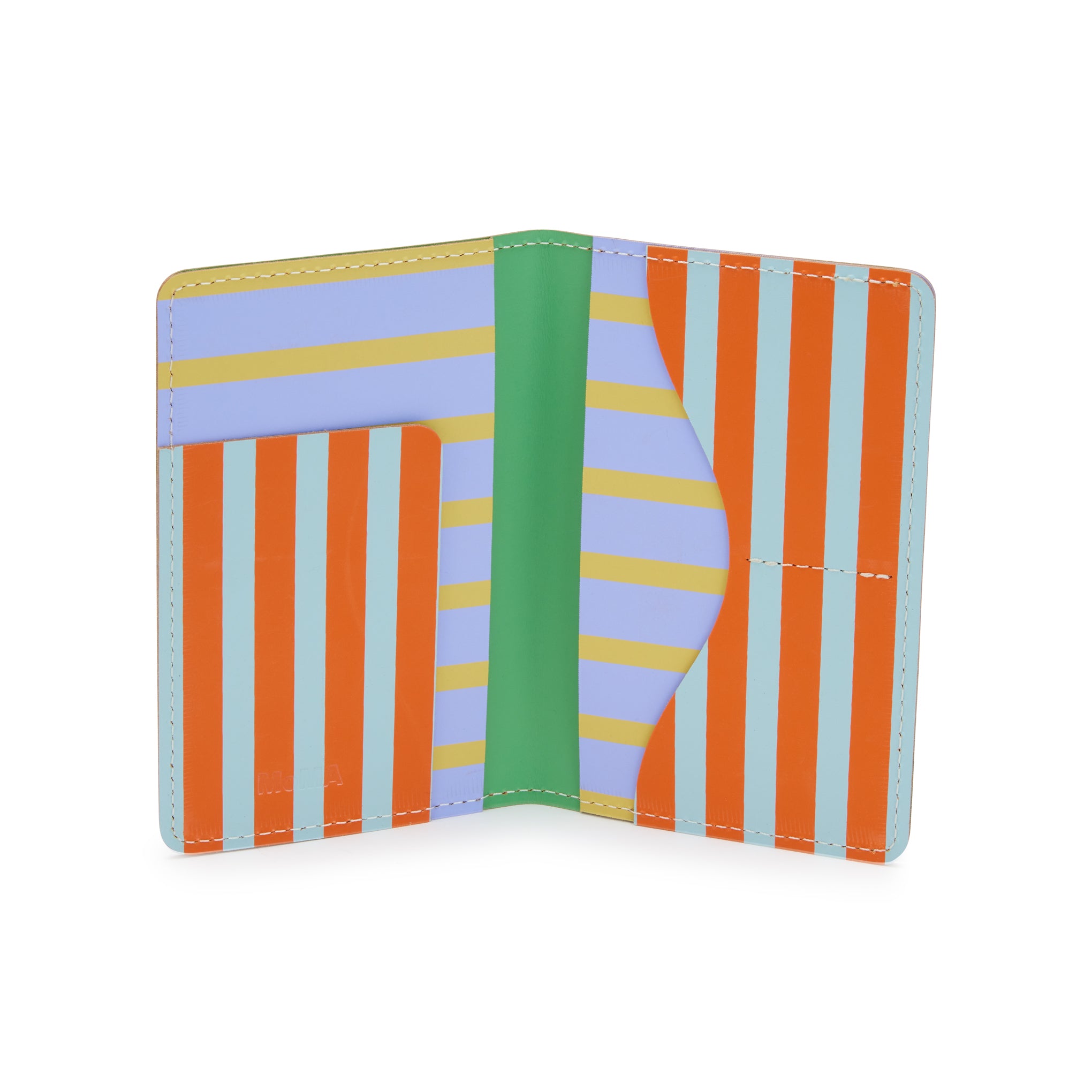 Dusen Dusen Recycled Leather Passport Case - Stripe - Image 2