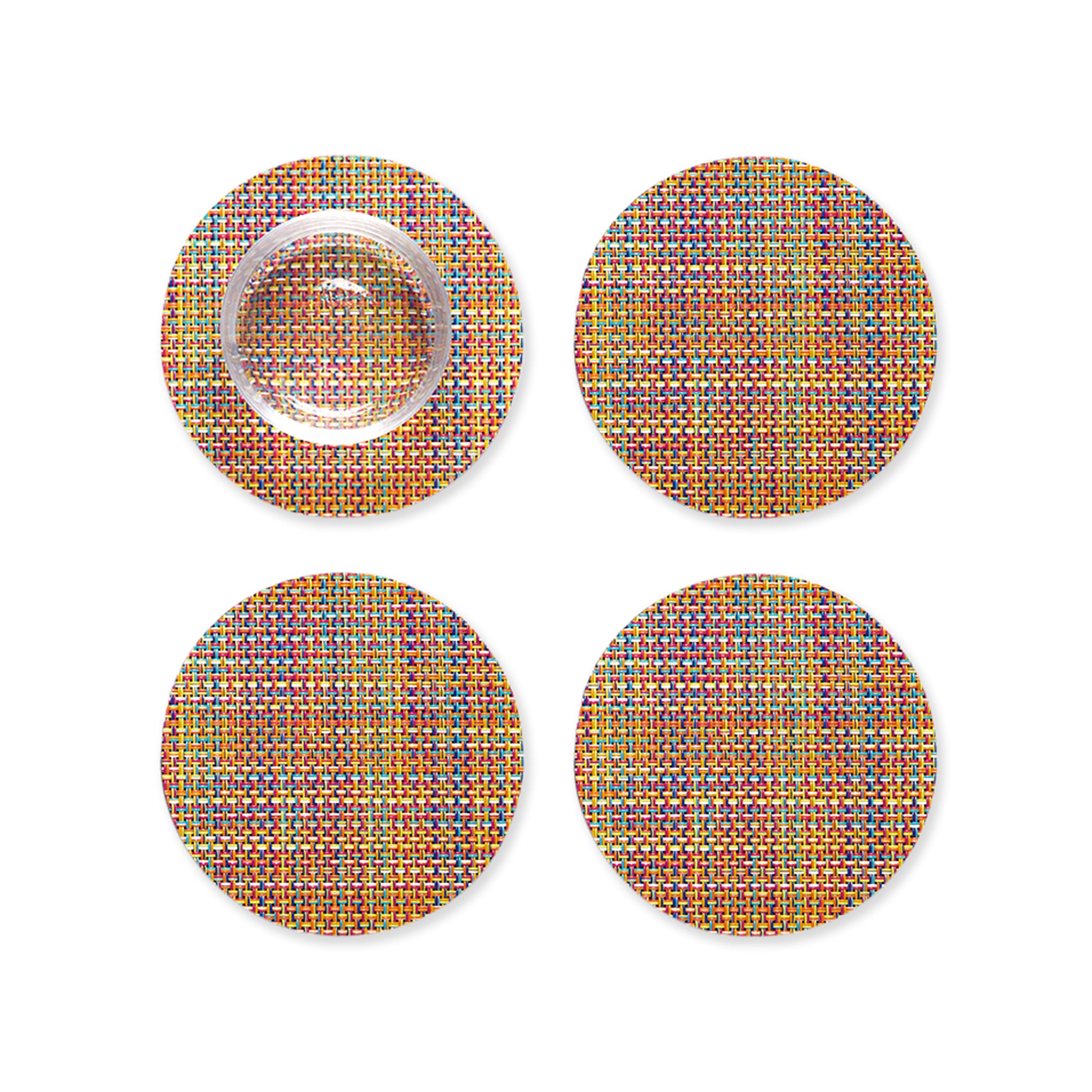 Chilewich Mini Basketweave Coasters - Set of 4 - Confetti
