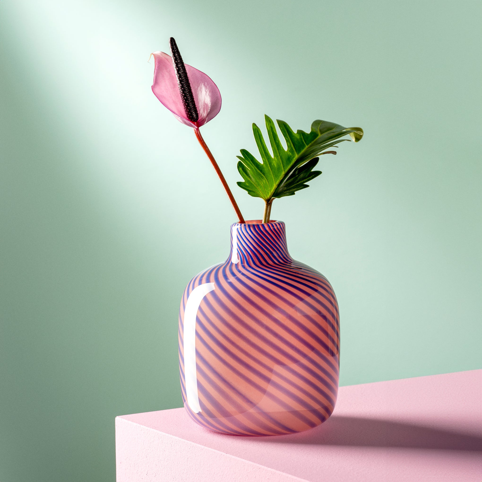 Filo Colori Glass Vase - Pink - Image 3