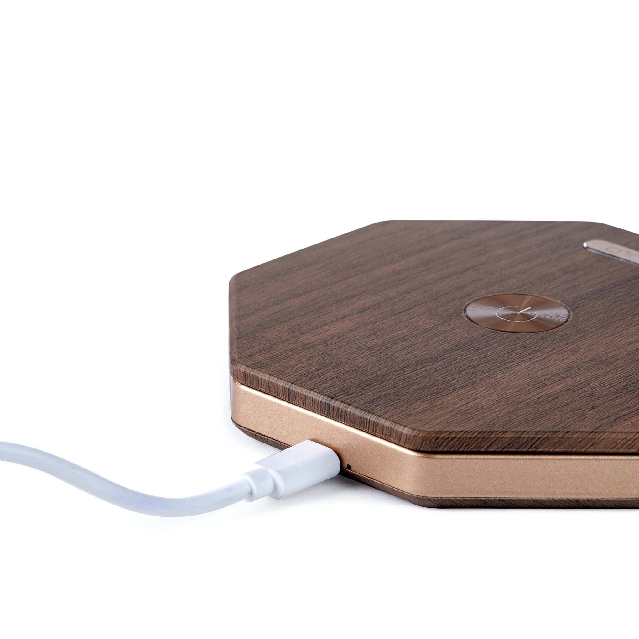 Twist Hexagon Portable Table Lamp - Walnut - Image 7