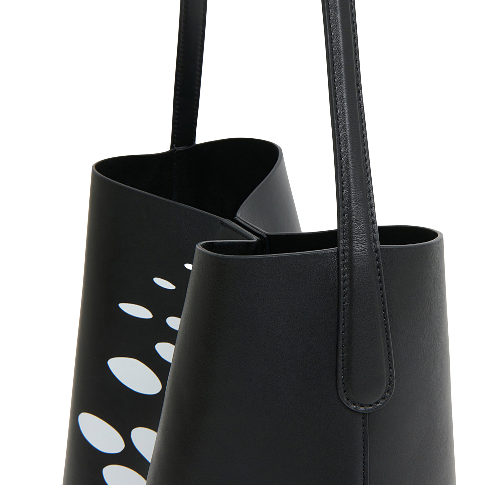 Alexander Calder Mansur Gavriel Everyday Cabas Leather Tote Bag - Dots Black - Image 5